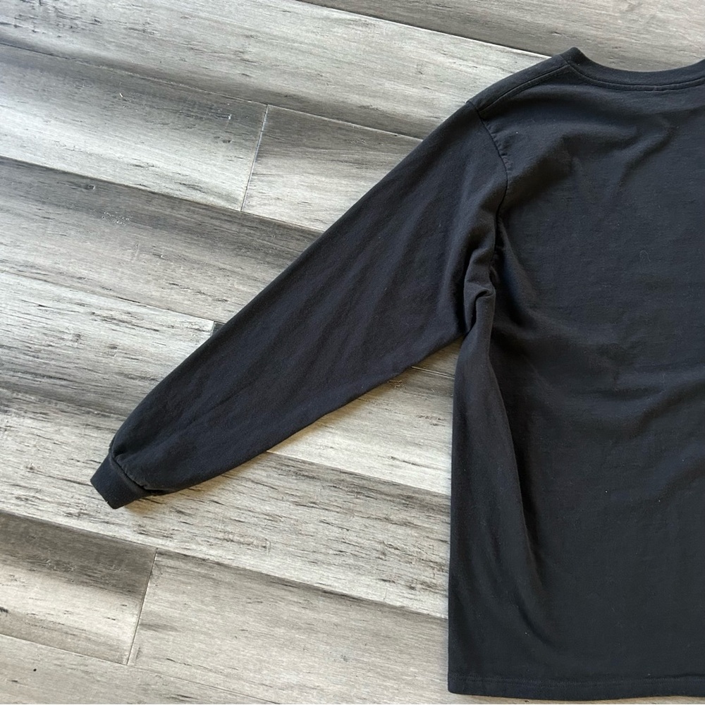 💸 5/20 Cherokee Long Sleeve Longline Black T-Shirt Oversized Tee Unisex - Picture 9 of 10